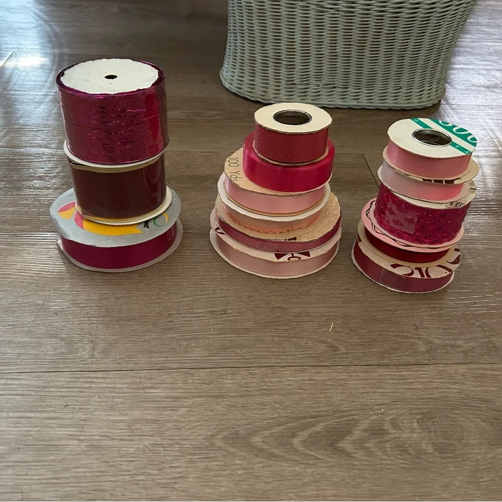 Lot of Assorted Vintage Ribbon for Craft Projects Holidays Gift Wrapping